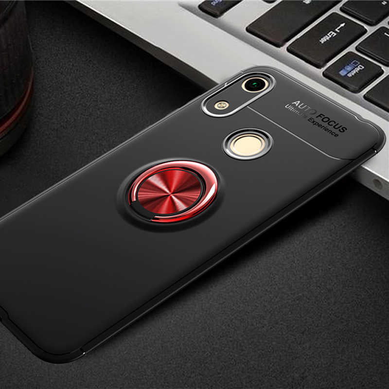 Huawei Y6S 2019 Kılıf Zore Ravel Silikon Kapak Siyah-Kırmızı