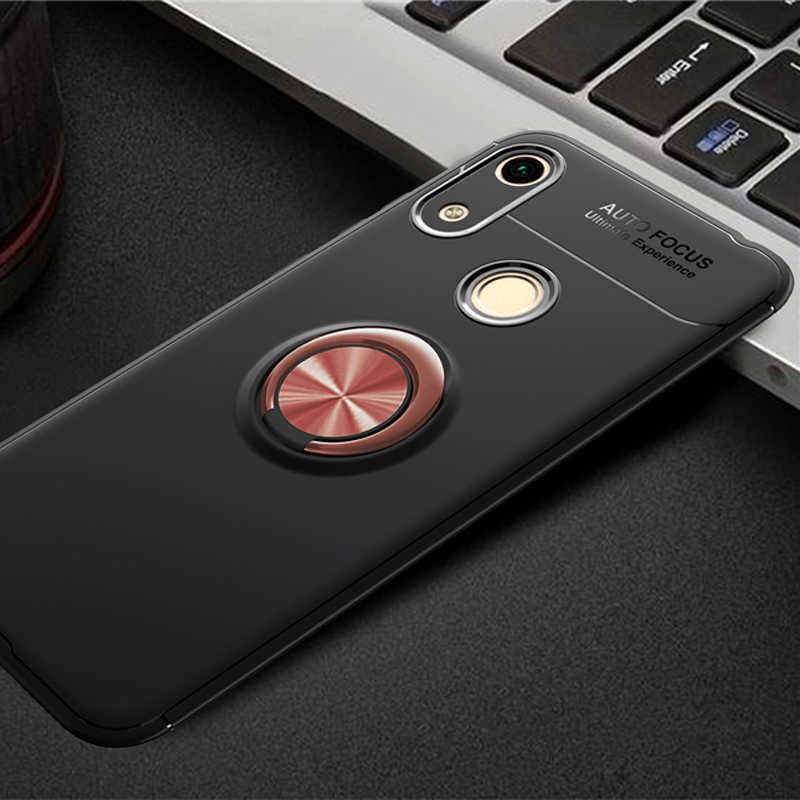 Huawei Y6S 2019 Kılıf Zore Ravel Silikon Kapak Siyah-Rose Gold
