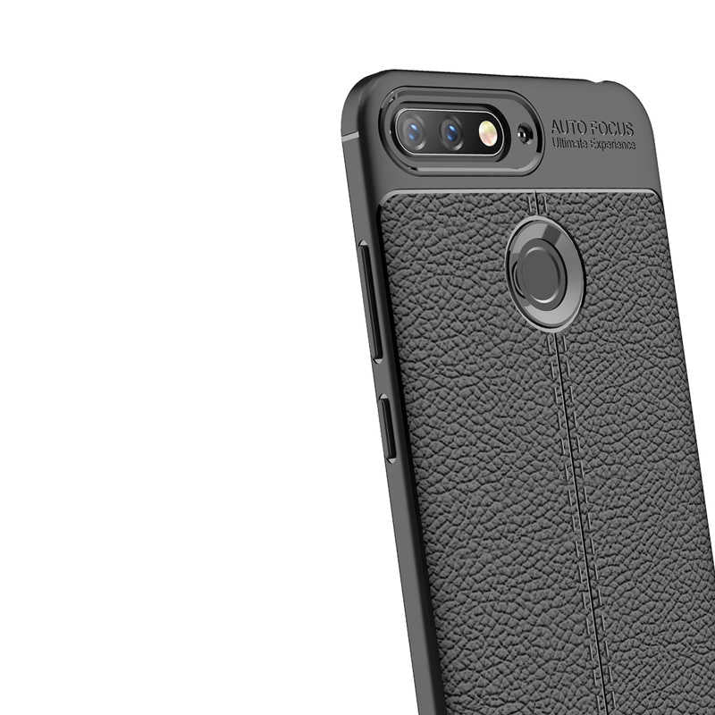 Huawei Y7 2018 Kılıf Zore Niss Silikon Kapak Siyah