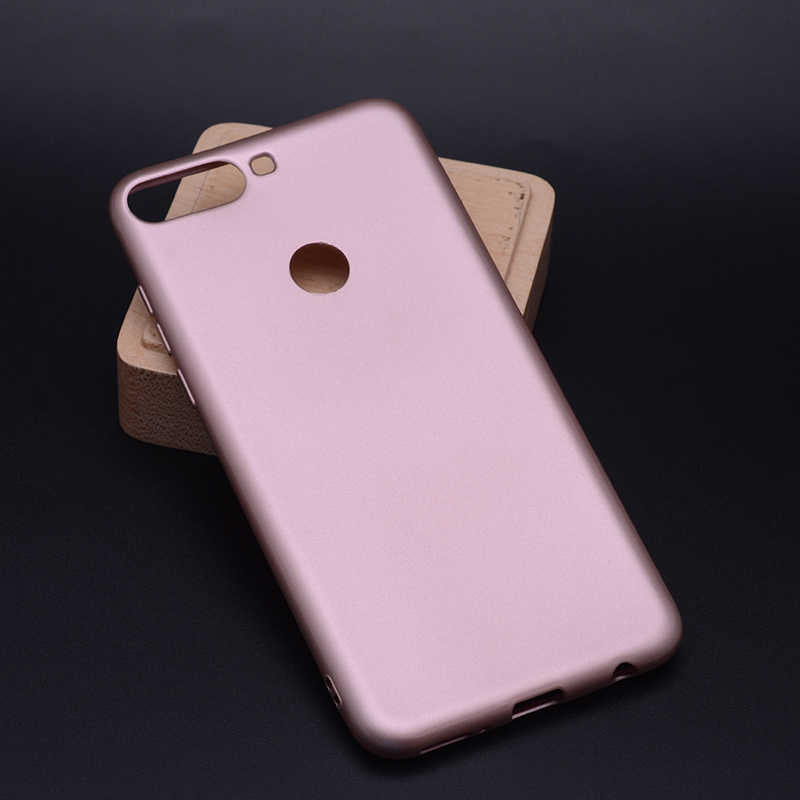Huawei Y7 2018 Kılıf Zore Premier Silikon Kapak Mürdüm