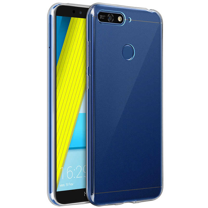 Huawei Y7 2018 Kılıf Zore Süper Silikon Kapak Renksiz