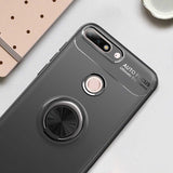 Huawei Y7 2018 Kılıf Zore Ravel Silikon Kapak Kırmızı