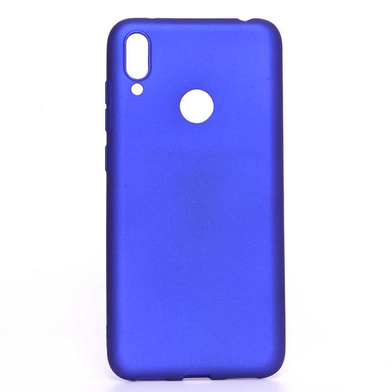 Huawei Y7 Prime 2019 Kılıf Zore Premier Silikon Kapak Saks Mavi