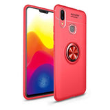 Huawei Y7 Prime 2019 Kılıf Zore Ravel Silikon Kapak Siyah-Kırmızı