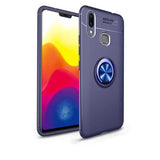 Huawei Y7 Prime 2019 Kılıf Zore Ravel Silikon Kapak Siyah-Mavi