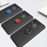 Huawei Y7 Prime 2019 Kılıf Zore Ravel Silikon Kapak Siyah-Mavi