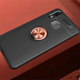 Huawei Y7 Prime 2019 Kılıf Zore Ravel Silikon Kapak Siyah-Rose Gold
