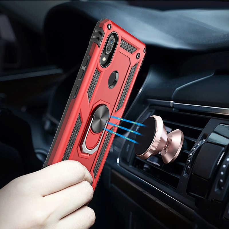 Huawei Y7 Prime 2019 Kılıf Zore Vega Kapak Kırmızı