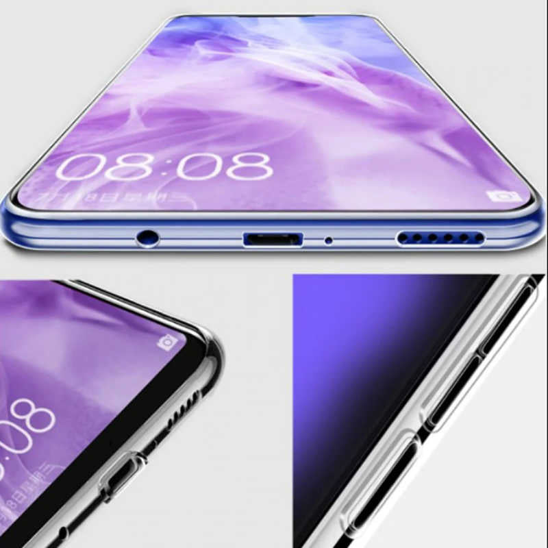 Huawei Y9 2019 Kılıf Zore Süper Silikon Kapak Renksiz