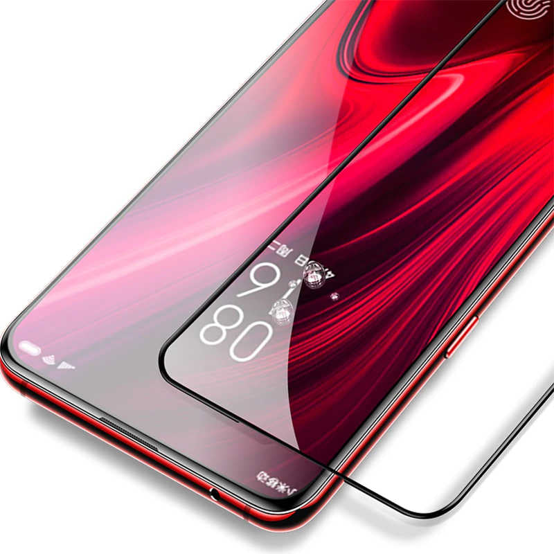 Huawei Y9 Prime 2019 Zore Kenarları Kırılmaya Dayanıklı Cam Ekran Koruyucu Siyah