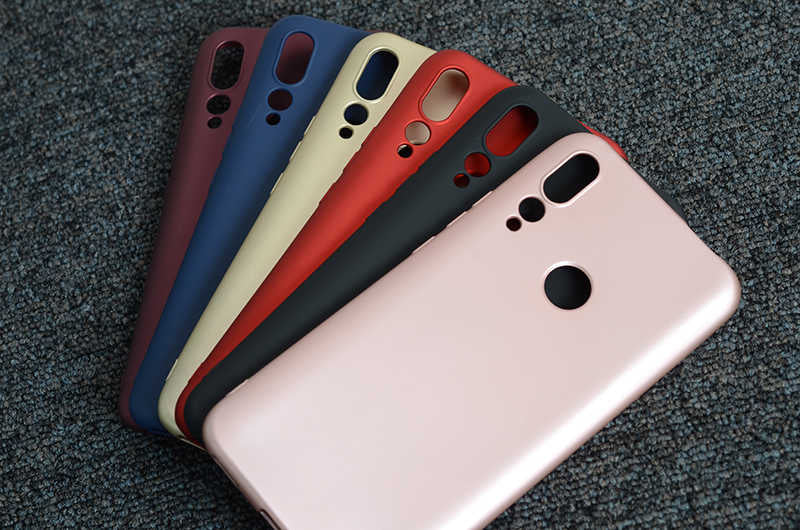 Huawei Y9 Prime 2019 Kılıf Zore Premier Silikon Kapak Mürdüm