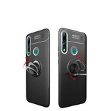 Huawei Y9 Prime 2019 Kılıf Zore Ravel Silikon Kapak Siyah-Kırmızı