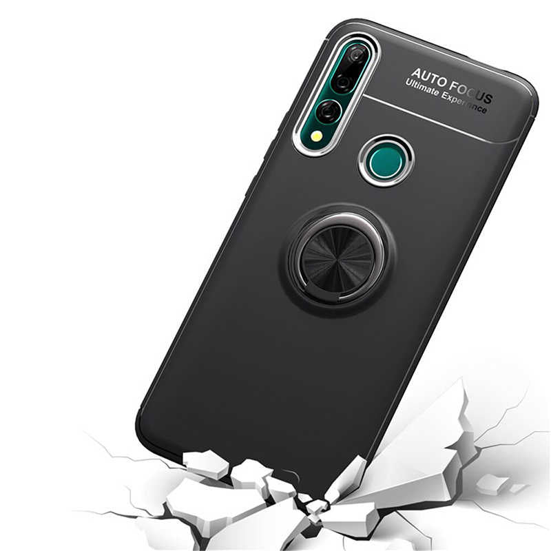 Huawei Y9 Prime 2019 Kılıf Zore Ravel Silikon Kapak Siyah-Rose Gold