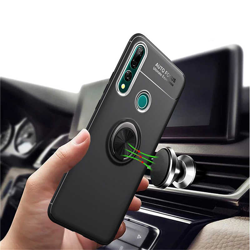 Huawei Y9 Prime 2019 Kılıf Zore Ravel Silikon Kapak Siyah-Kırmızı