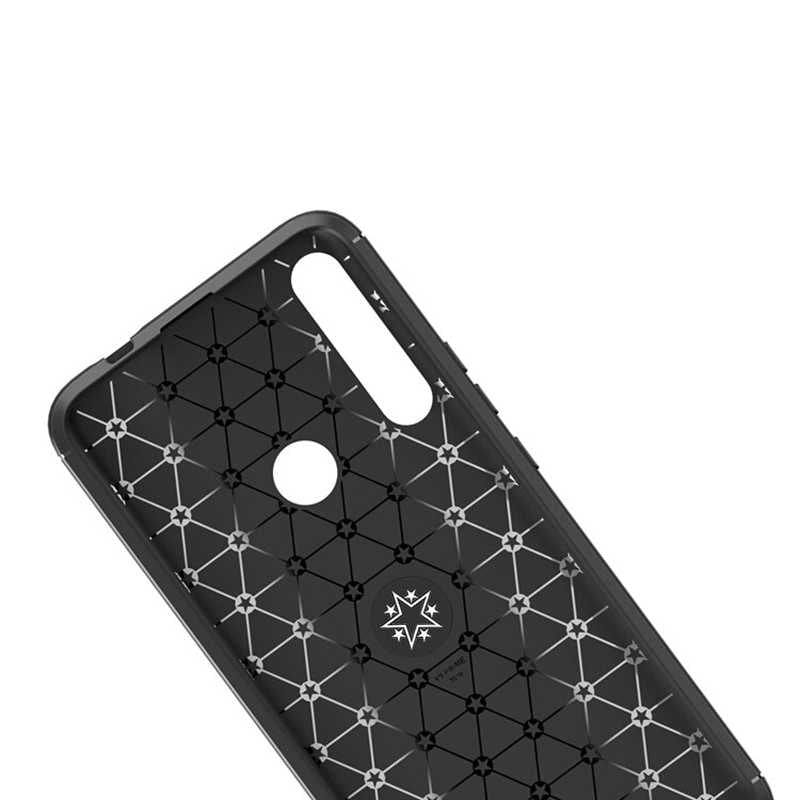Huawei Y9 Prime 2019 Kılıf Zore Ravel Silikon Kapak Siyah-Rose Gold
