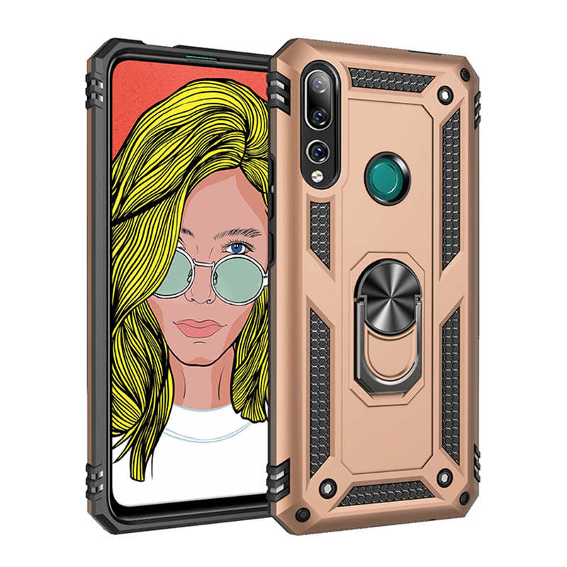 Huawei Y9 Prime 2019 Kılıf Zore Vega Kapak Gold