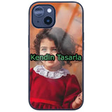 iPhone 14 Kılıf Tasarla Tamperli Glossy Cam Kapak