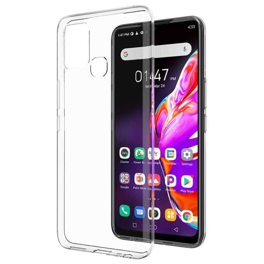 İnfinix Hot 10T Kılıf Zore Süper Silikon Kapak Renksiz