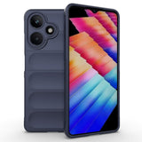 İnfinix Hot 30 Kılıf Esnek TPU Oyuklu Arka Yüzey Tasarımlı Zore Etnik Silikon Kapak Lacivert