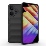 İnfinix Hot 30i Kılıf Esnek TPU Oyuklu Arka Yüzey Tasarımlı Zore Etnik Silikon Kapak Siyah