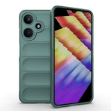 İnfinix Hot 30i Kılıf Esnek TPU Oyuklu Arka Yüzey Tasarımlı Zore Etnik Silikon Kapak Koyu Yeşil
