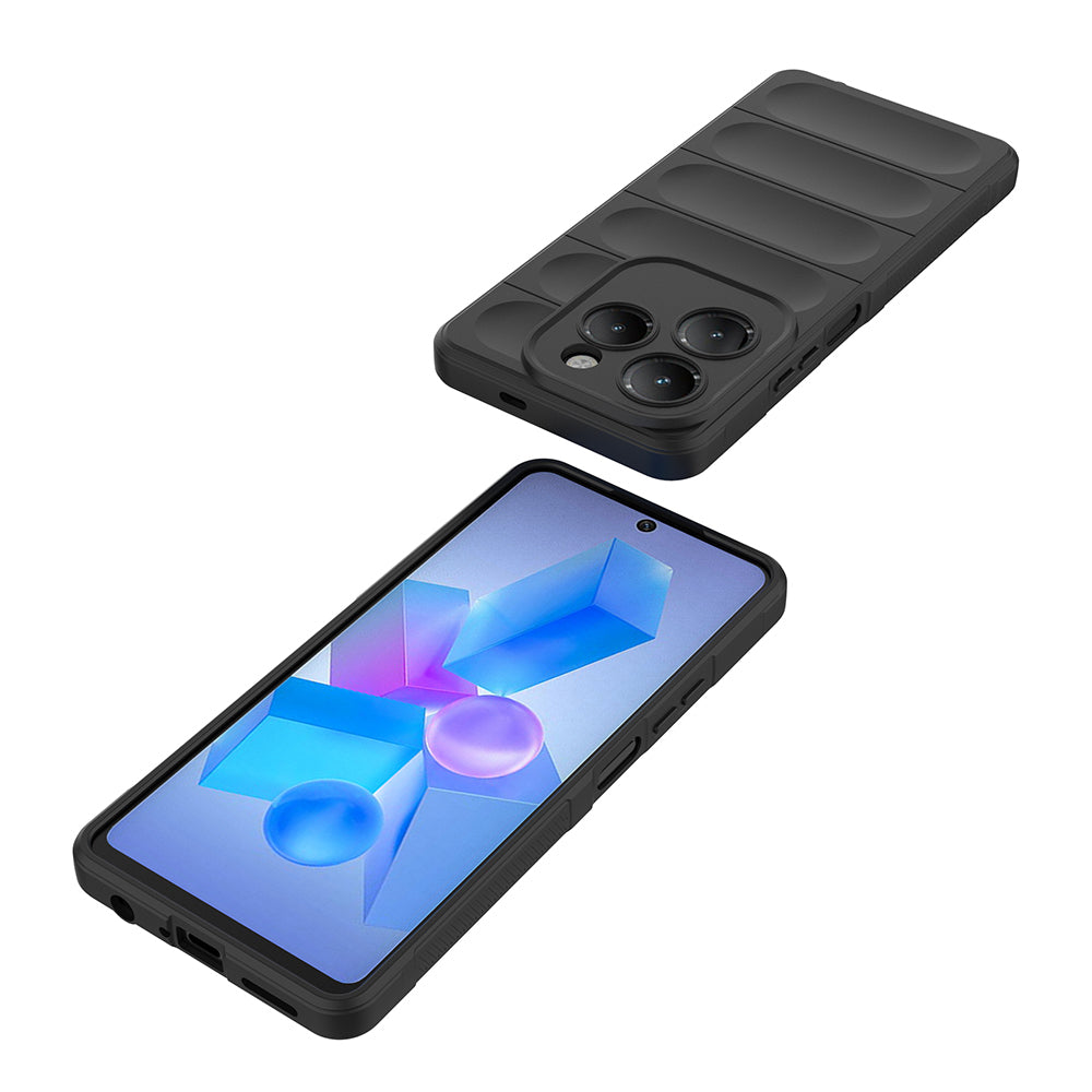 İnfinix Hot 40 Kılıf Esnek TPU Oyuklu Arka Yüzey Tasarımlı Zore Etnik Silikon Kapak Koyu Yeşil