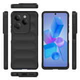 İnfinix Hot 40 Kılıf Esnek TPU Oyuklu Arka Yüzey Tasarımlı Zore Etnik Silikon Kapak Siyah