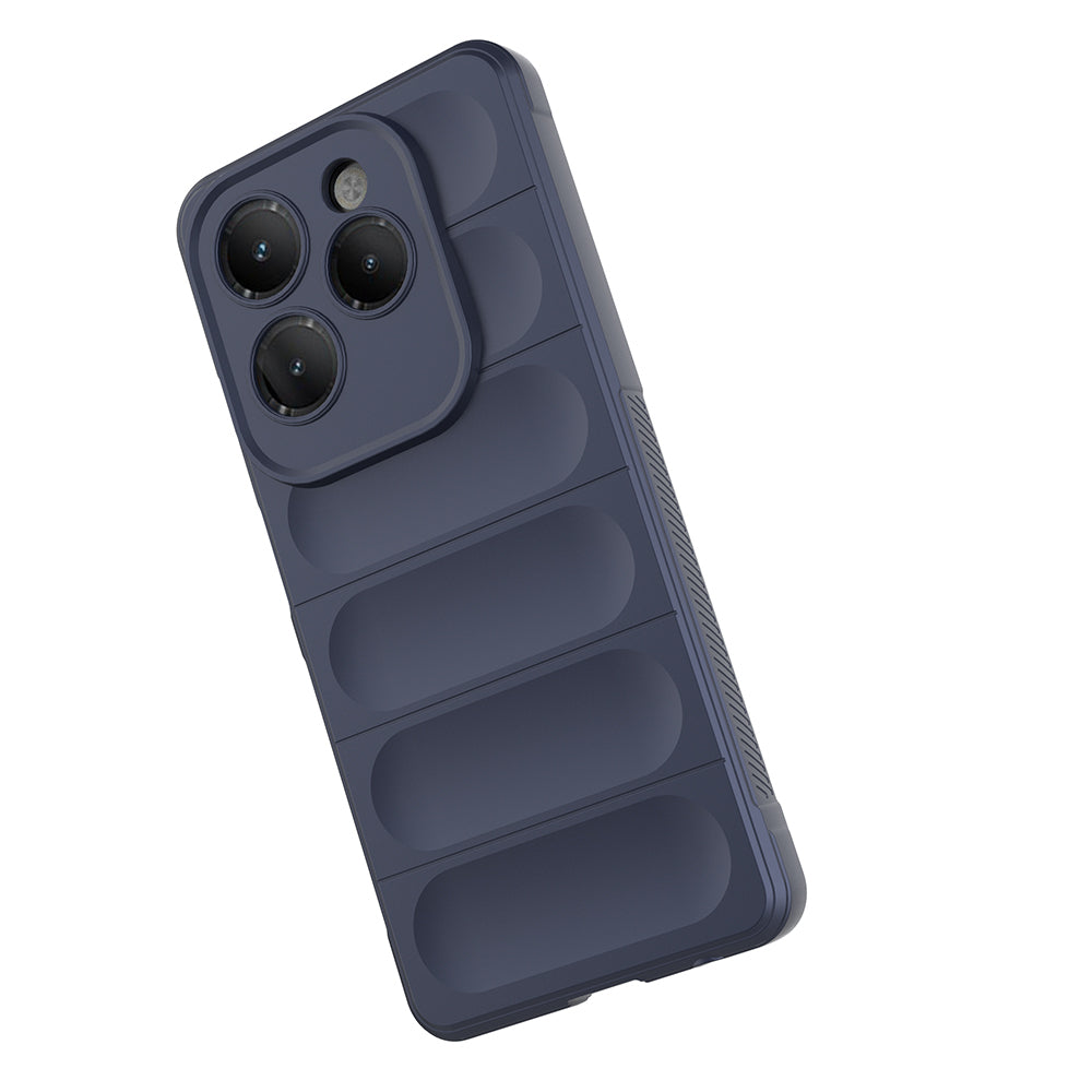 İnfinix Hot 40 Pro Kılıf Esnek TPU Oyuklu Arka Yüzey Tasarımlı Zore Etnik Silikon Kapak Koyu Yeşil