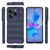 İnfinix Hot 40 Pro Kılıf Esnek TPU Oyuklu Arka Yüzey Tasarımlı Zore Etnik Silikon Kapak Lacivert