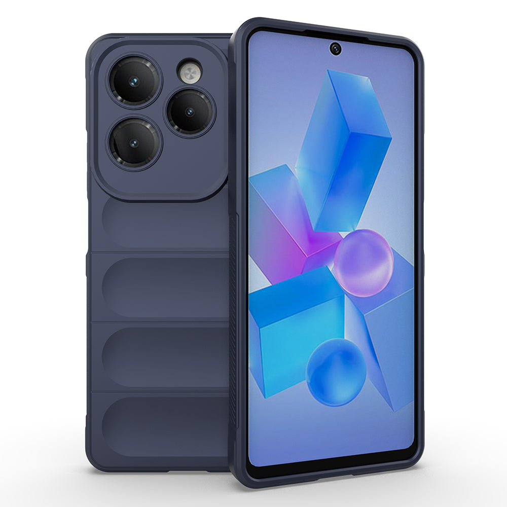 İnfinix Hot 40 Pro Kılıf Esnek TPU Oyuklu Arka Yüzey Tasarımlı Zore Etnik Silikon Kapak Siyah