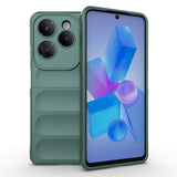 İnfinix Hot 40 Pro Kılıf Esnek TPU Oyuklu Arka Yüzey Tasarımlı Zore Etnik Silikon Kapak Koyu Yeşil