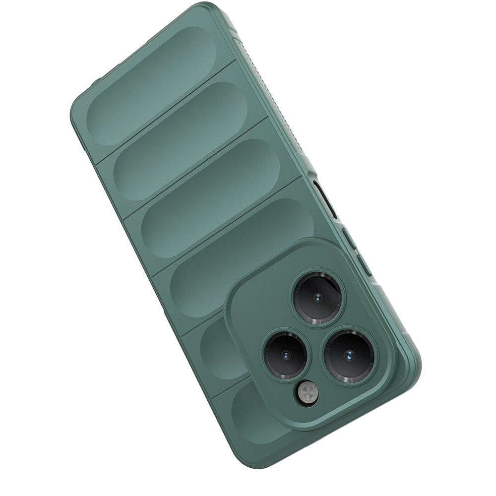 İnfinix Hot 40 Pro Kılıf Esnek TPU Oyuklu Arka Yüzey Tasarımlı Zore Etnik Silikon Kapak Siyah