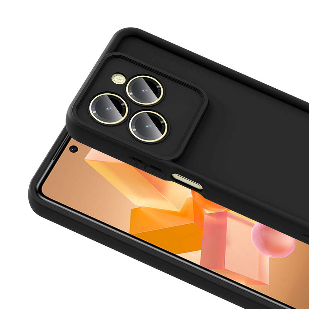 İnfinix Hot 40 Pro Kılıf Kamera Korumalı Zore Ananas Kapak Siyah
