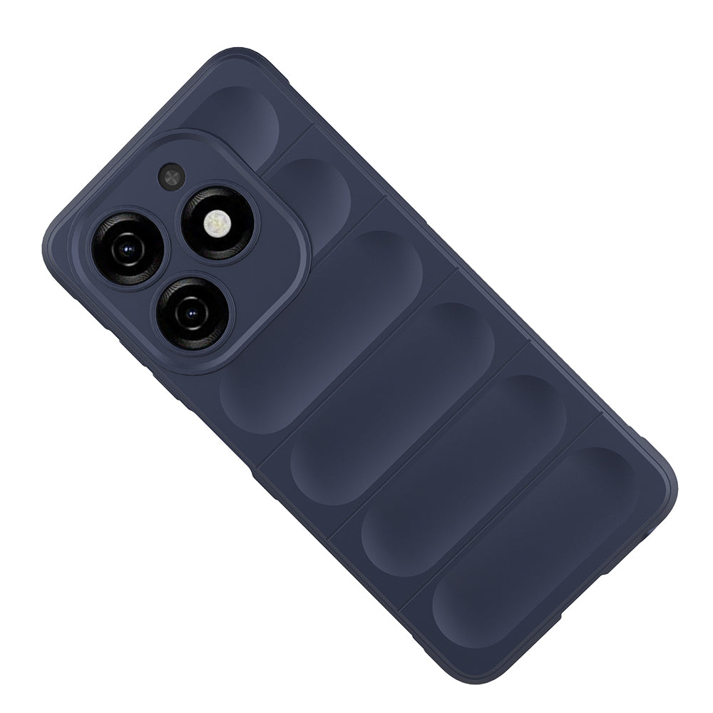 İnfinix Hot 40i Kılıf Esnek TPU Oyuklu Arka Yüzey Tasarımlı Zore Etnik Silikon Kapak Lacivert