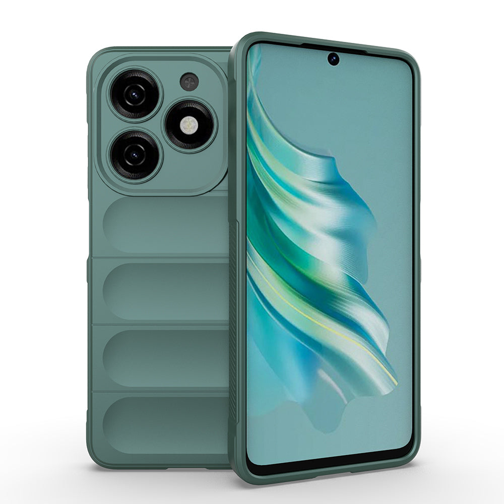 İnfinix Hot 40i Kılıf Esnek TPU Oyuklu Arka Yüzey Tasarımlı Zore Etnik Silikon Kapak Lacivert