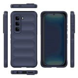 İnfinix Hot 50 4G Kılıf Esnek TPU Oyuklu Arka Yüzey Tasarımlı Zore Etnik Silikon Kapak Koyu Yeşil