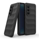 İnfinix Hot 50 4G Kılıf Esnek TPU Oyuklu Arka Yüzey Tasarımlı Zore Etnik Silikon Kapak Lacivert