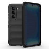 İnfinix Hot 50 4G Kılıf Esnek TPU Oyuklu Arka Yüzey Tasarımlı Zore Etnik Silikon Kapak Siyah
