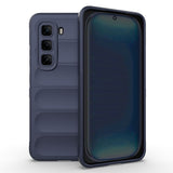 İnfinix Hot 50 4G Kılıf Esnek TPU Oyuklu Arka Yüzey Tasarımlı Zore Etnik Silikon Kapak Lacivert
