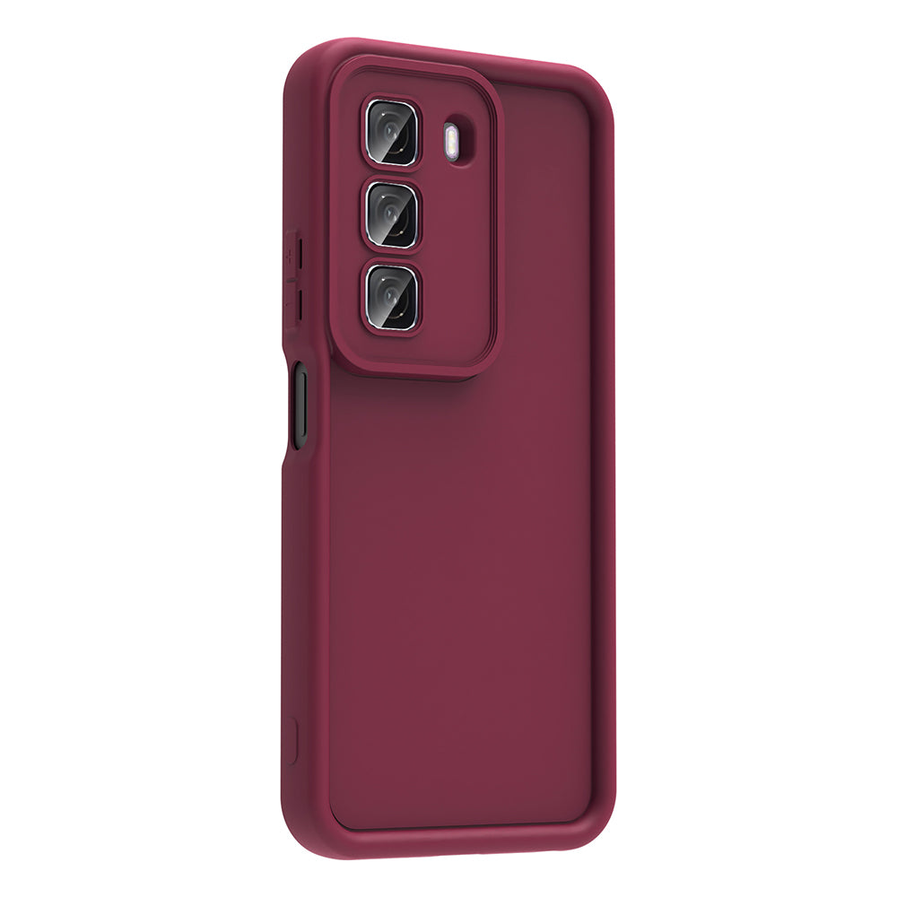 İnfinix Hot 50 4G Kılıf Kamera Korumalı Zore Ananas Kapak Mürdüm
