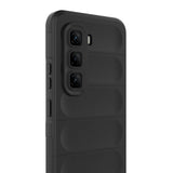 İnfinix Hot 50 Pro 4G Kılıf Esnek TPU Oyuklu Arka Yüzey Tasarımlı Zore Etnik Silikon Kapak Siyah