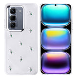 İnfinix Hot 50 Pro Plus 4G Kılıf Airbag Tasarımlı Simli Şeffaf Zore Kutup Kapak Lale