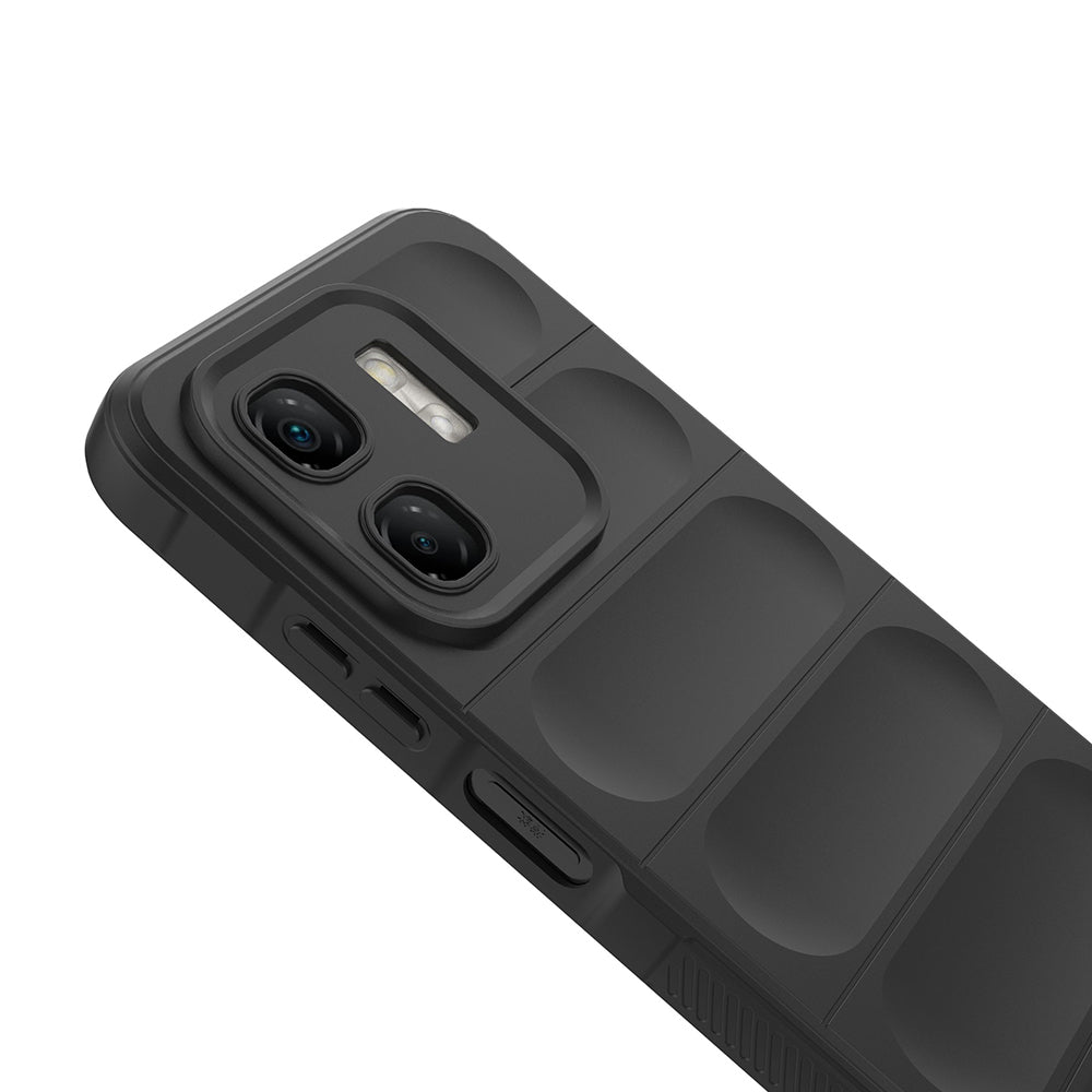 İnfinix Hot 50i 4G Kılıf Esnek TPU Oyuklu Arka Yüzey Tasarımlı Zore Etnik Silikon Kapak Lacivert