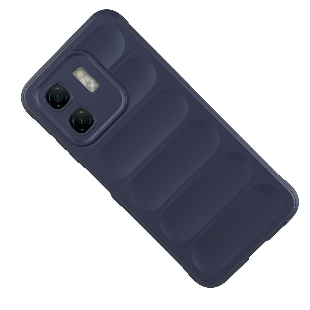 İnfinix Hot 50i 4G Kılıf Esnek TPU Oyuklu Arka Yüzey Tasarımlı Zore Etnik Silikon Kapak Koyu Yeşil