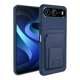 İnfinix Hot 60i 5G Kılıf Kartlıklı TPU Zore Bikart Kapak Lacivert