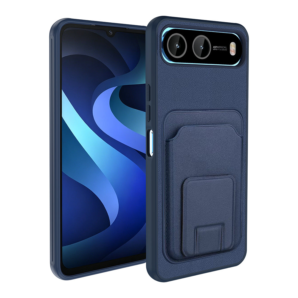 İnfinix Hot 60i 5G Kılıf Kartlıklı TPU Zore Bikart Kapak Lacivert