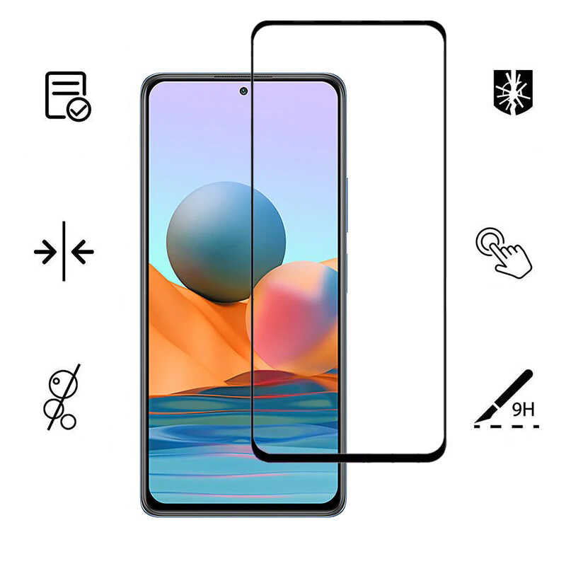 İnfinix Note 10 Davin 5D Cam Ekran Koruyucu Siyah