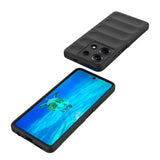 İnfinix Note 30 4G Kılıf Esnek TPU Oyuklu Arka Yüzey Tasarımlı Zore Etnik Silikon Kapak Lacivert