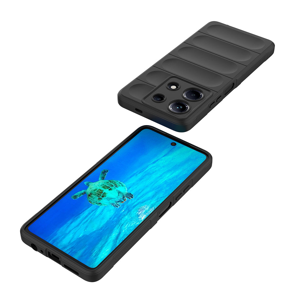 İnfinix Note 30 4G Kılıf Esnek TPU Oyuklu Arka Yüzey Tasarımlı Zore Etnik Silikon Kapak Koyu Yeşil