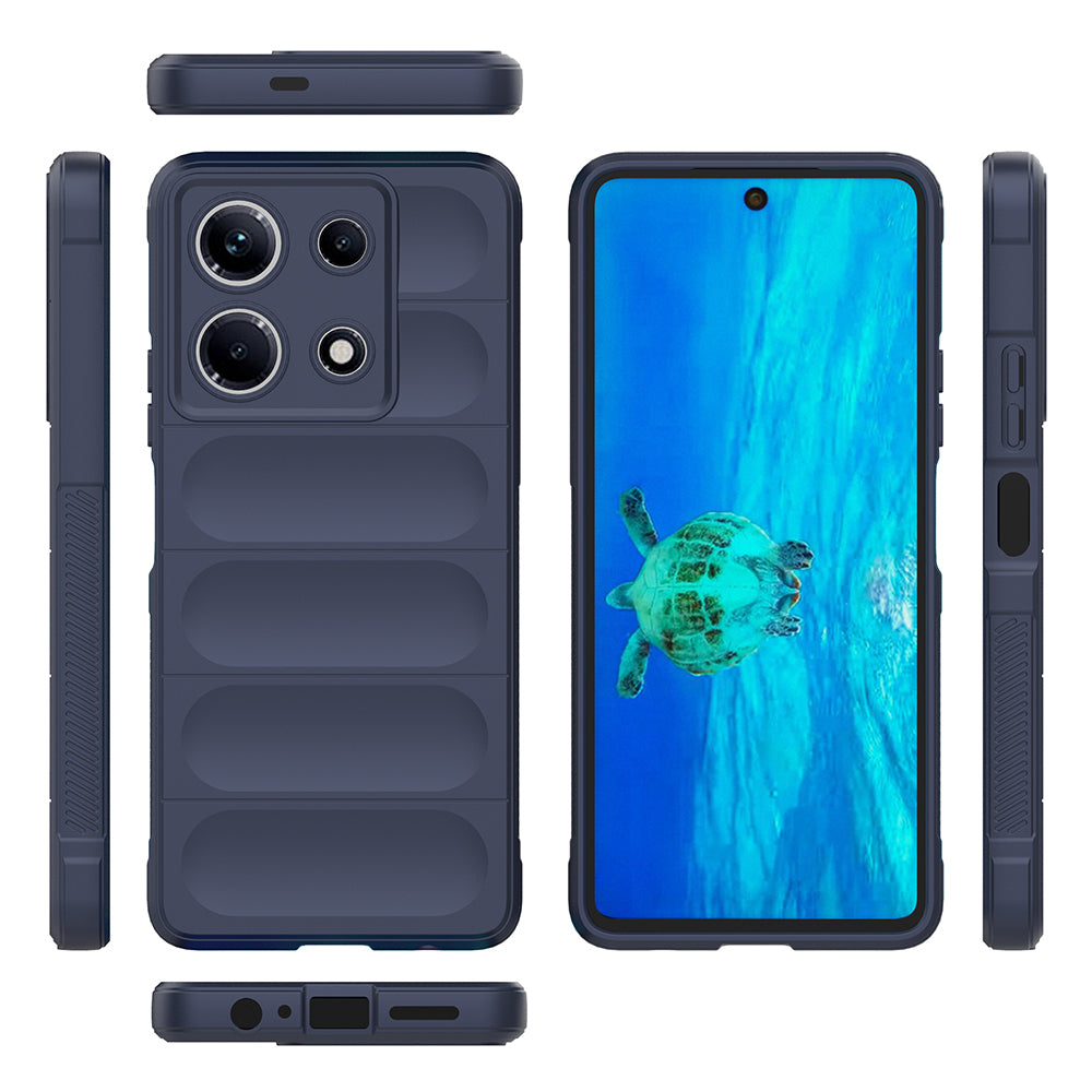 İnfinix Note 30 4G Kılıf Esnek TPU Oyuklu Arka Yüzey Tasarımlı Zore Etnik Silikon Kapak Koyu Yeşil